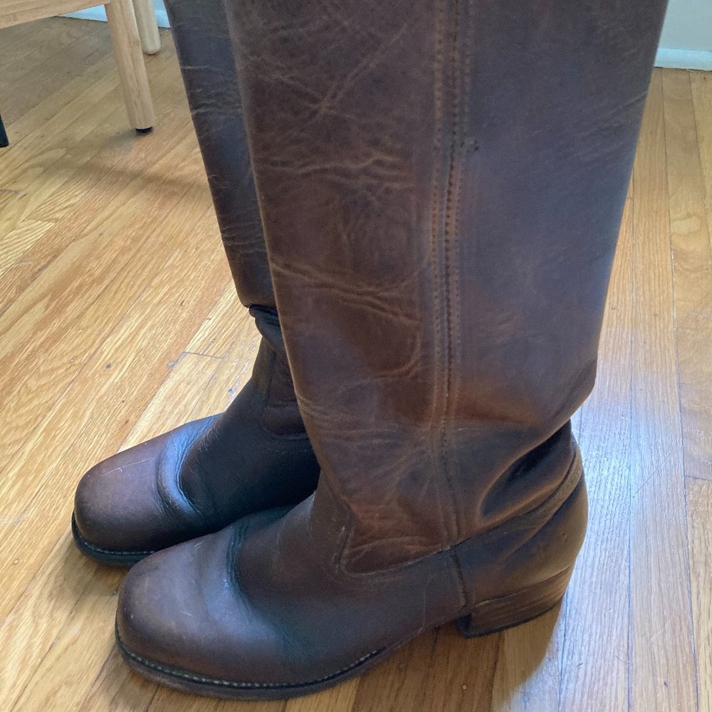 Frye Brown Leather Knee High Boots